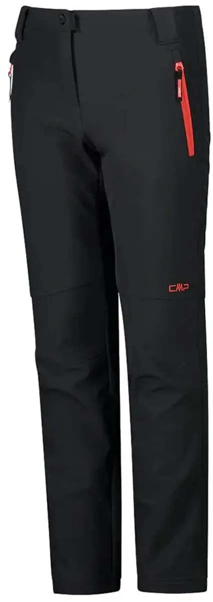 CMP G Long Softshell Broek - Anthracite/Poppy - 164 - afbeelding 3 van 3