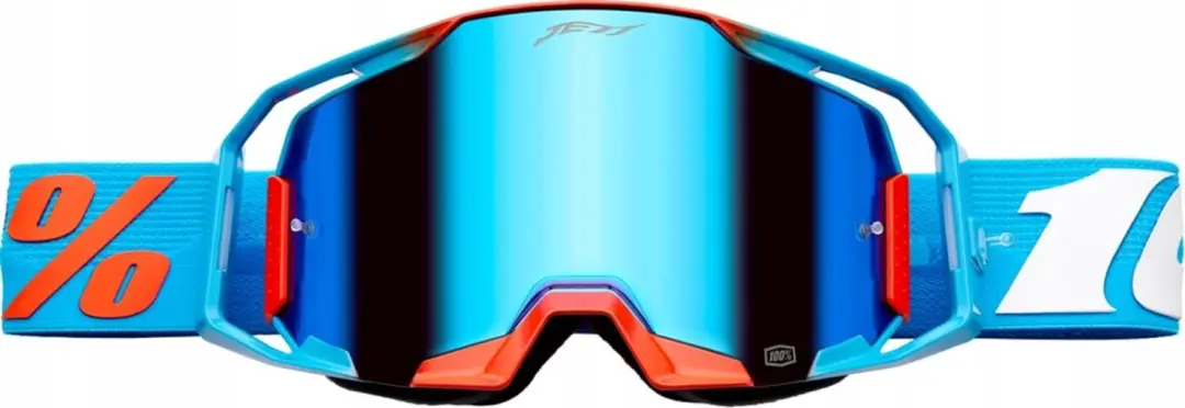 100% ARmatic Motorcrossmasker Jett Lawrence Editie - Cherry/Blue - afbeelding 3 van 6