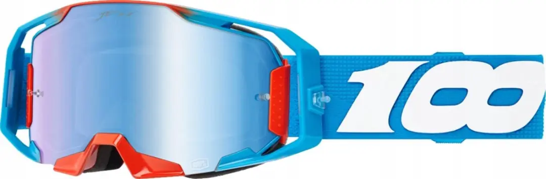 100% ARmatic Motorcrossmasker Jett Lawrence Editie - Cherry/Blue - afbeelding 5 van 6