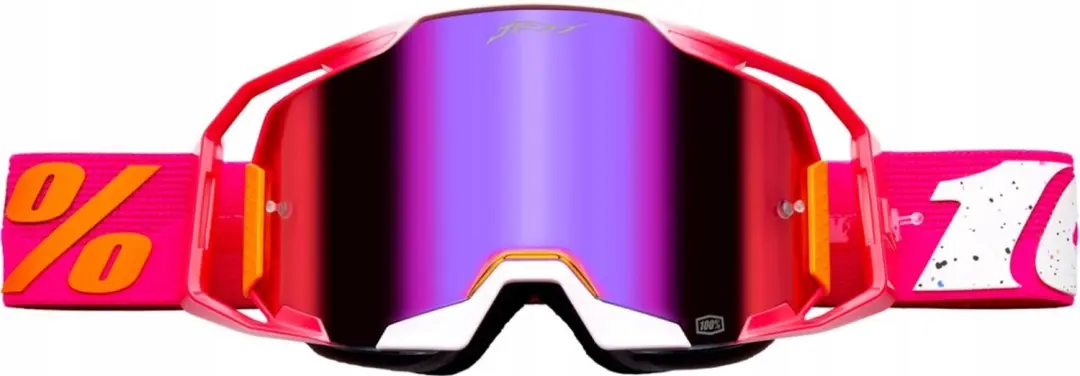 100% ARmatic Motorcrossmasker Jett Lawrence Editie - Cherry/Blue - afbeelding 2 van 6
