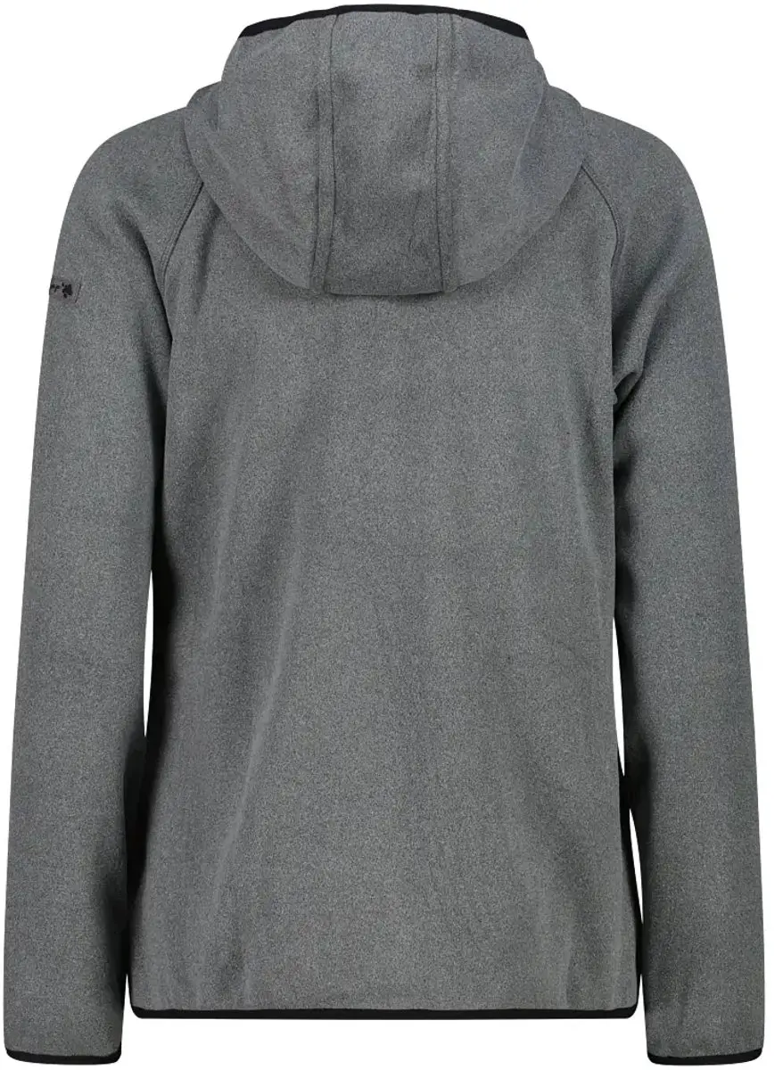 CMP Knit Tech Dames Hoodie Sweatshirt - Carbone Gemêleerd - afbeelding 4 van 6