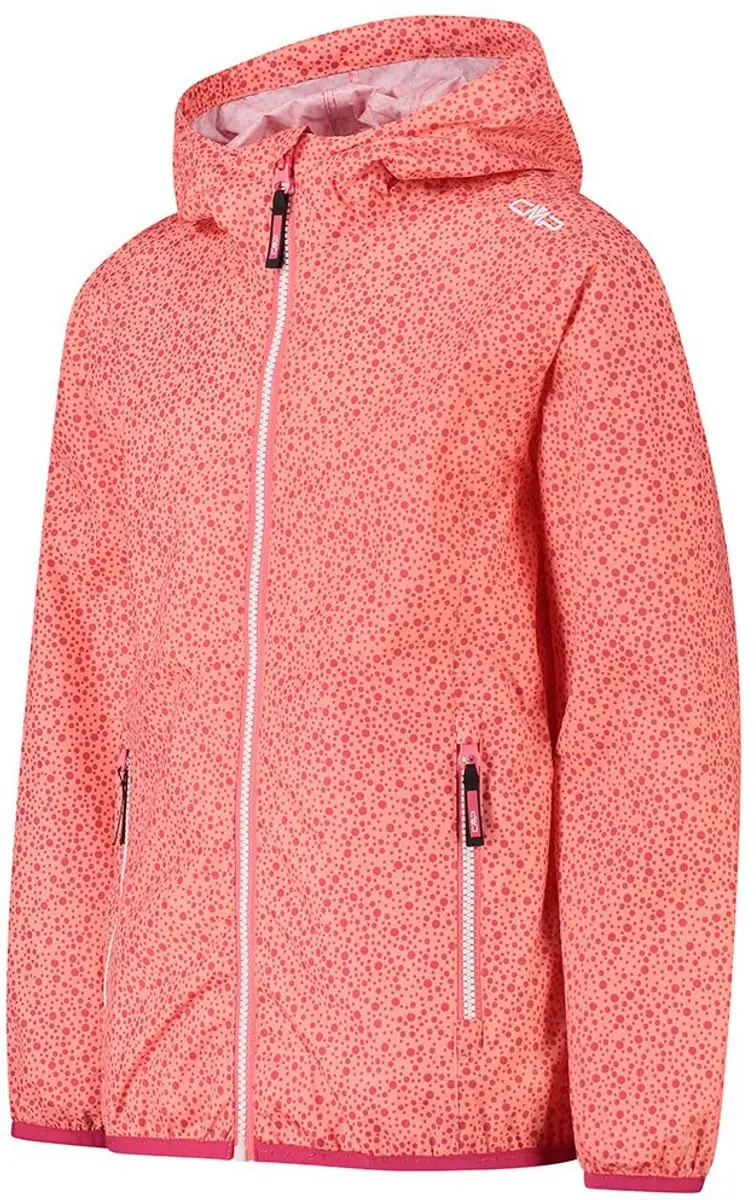 CMP Rain Fix Hood Waterdichte Jas Meisjes - Corallo - 4 Jaar - afbeelding 4 van 6