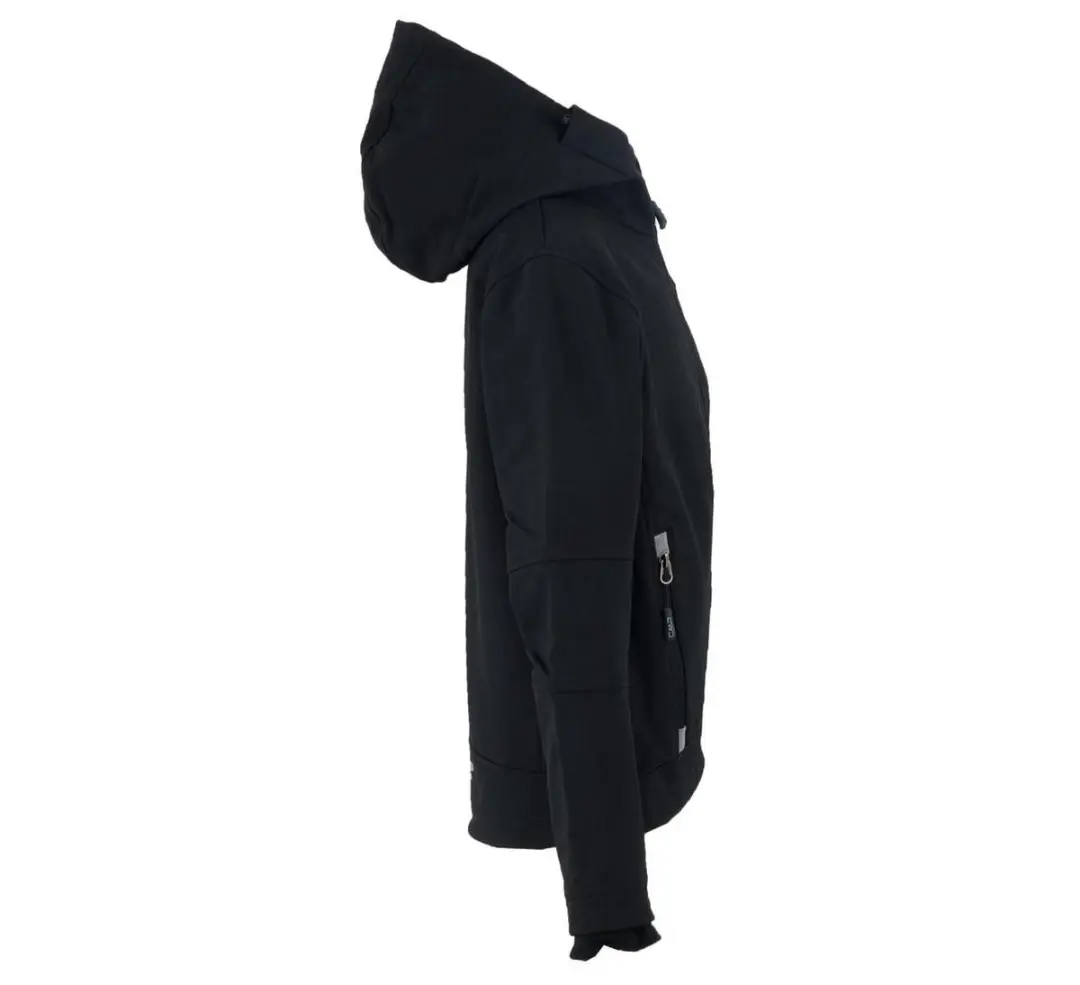 CMP Hood Fix Softshell Kinderjack - Zwart - 140 - afbeelding 4 van 6