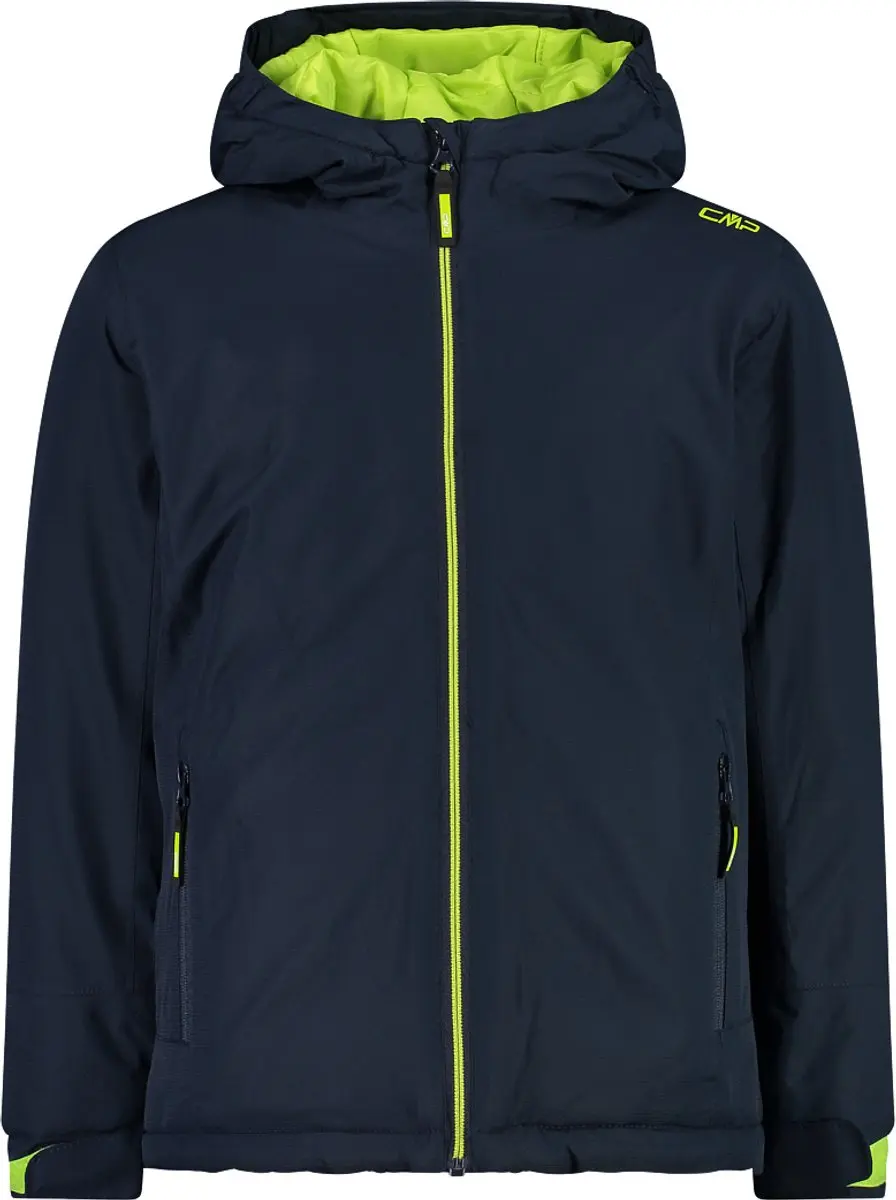 CMP Kinderjas met Capuchon Feel Warm Flat - Zwart/Blauw - 42 - afbeelding 3 van 4