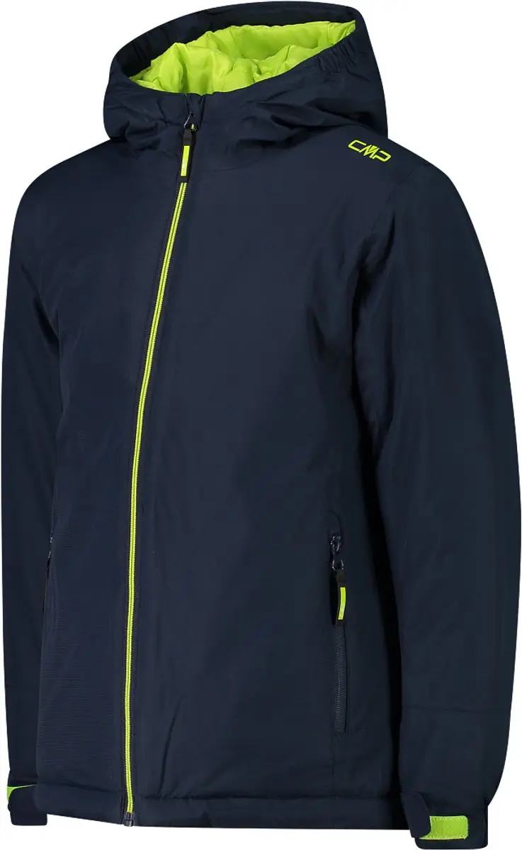 CMP Kinderjas met Capuchon Feel Warm Flat - Zwart/Blauw - 42 - afbeelding 4 van 4