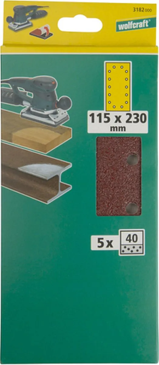 Wolfcraft Zelfhechtende Schuurstroken 3184000 - 5 Stuks