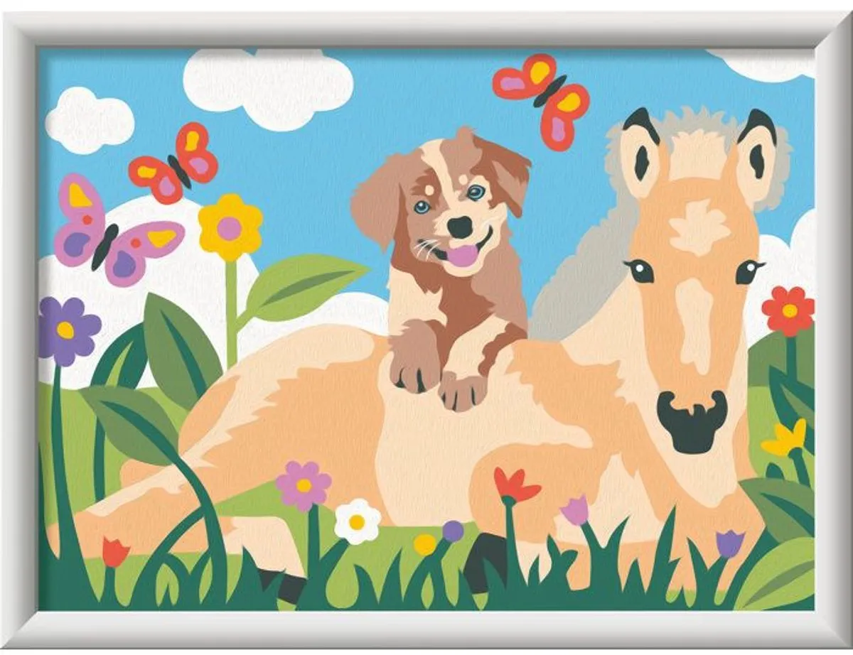 Ravensburger CreArt Paard en Hond Schilderen op Nummer 18x24cm - 12023228