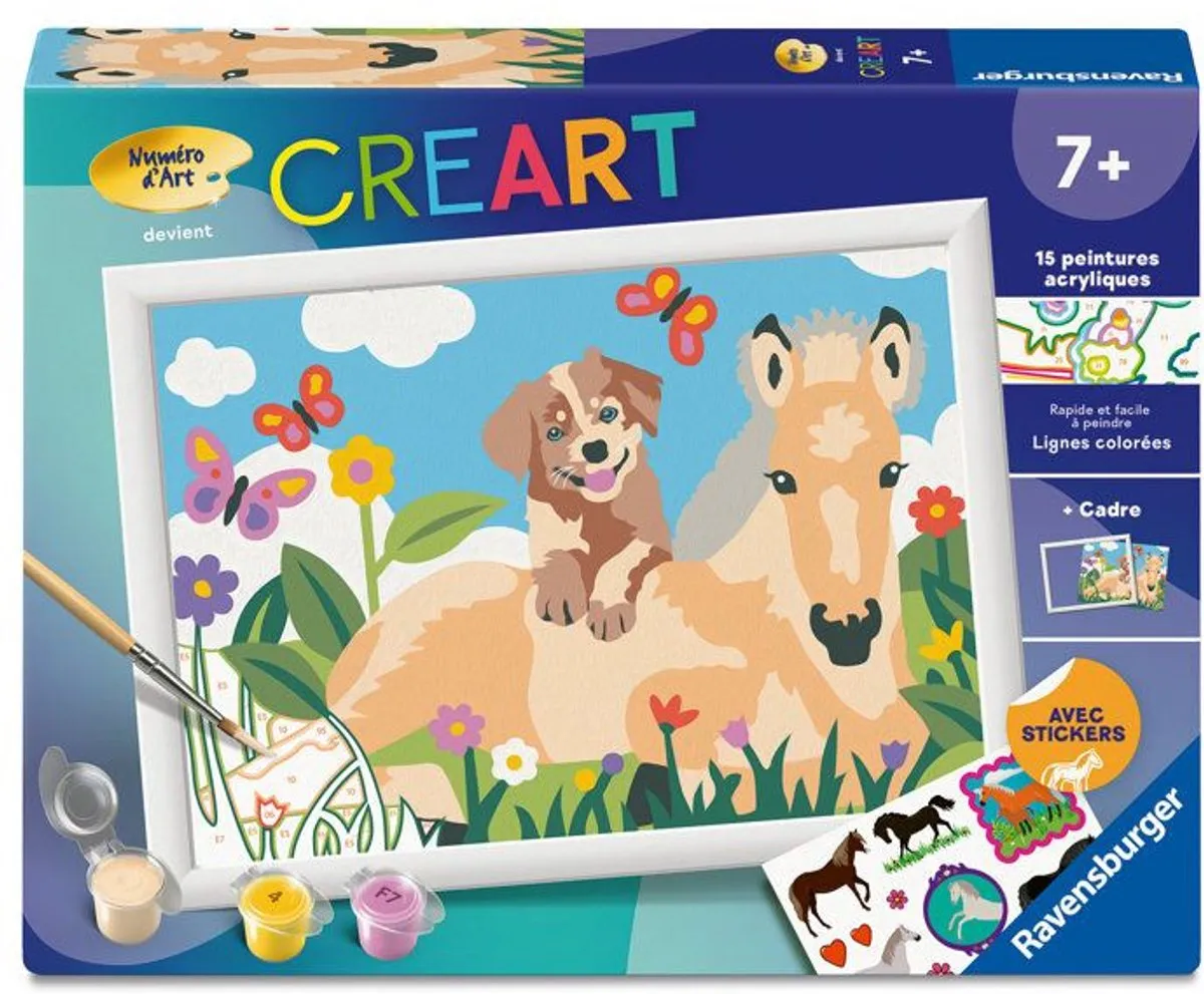 Ravensburger CreArt Paard en Hond Schilderen op Nummer 18x24cm