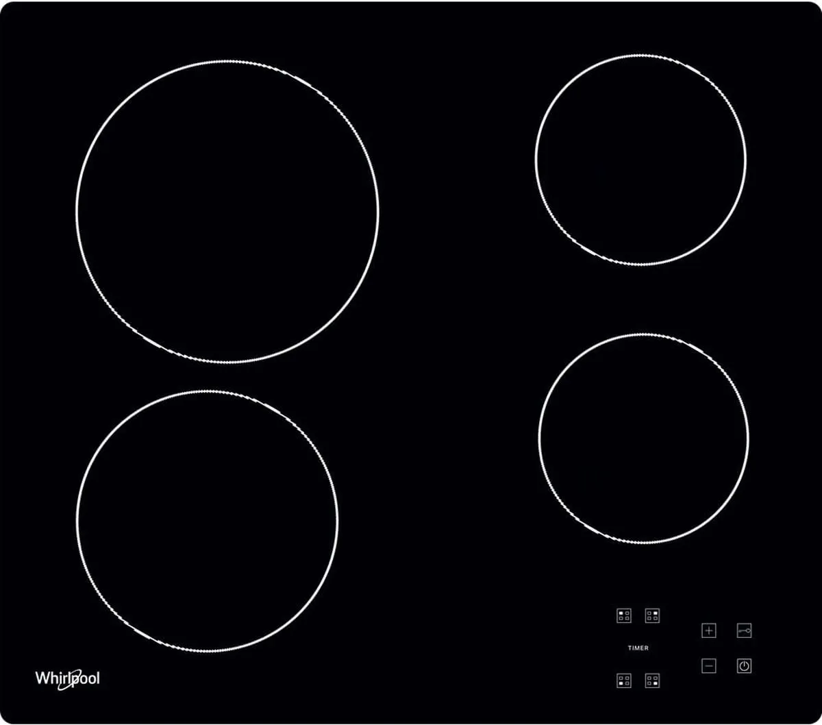 Whirlpool AKT 8090 NE Keramische Kookplaat - 4 Zones - Zwart