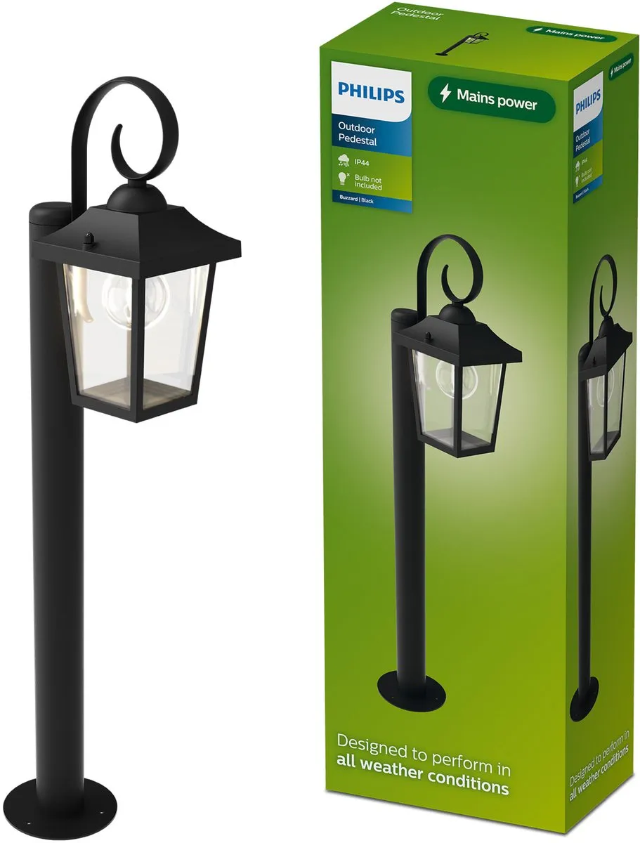 Philips Buzzard Sokkellamp E27 5W - Zwart