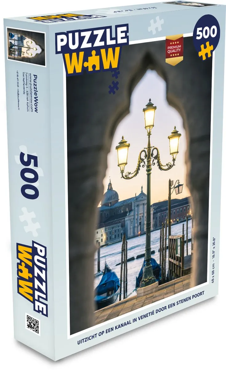 PuzzleWow Venetië Lantaarnpaal Legpuzzel 500 Stuks