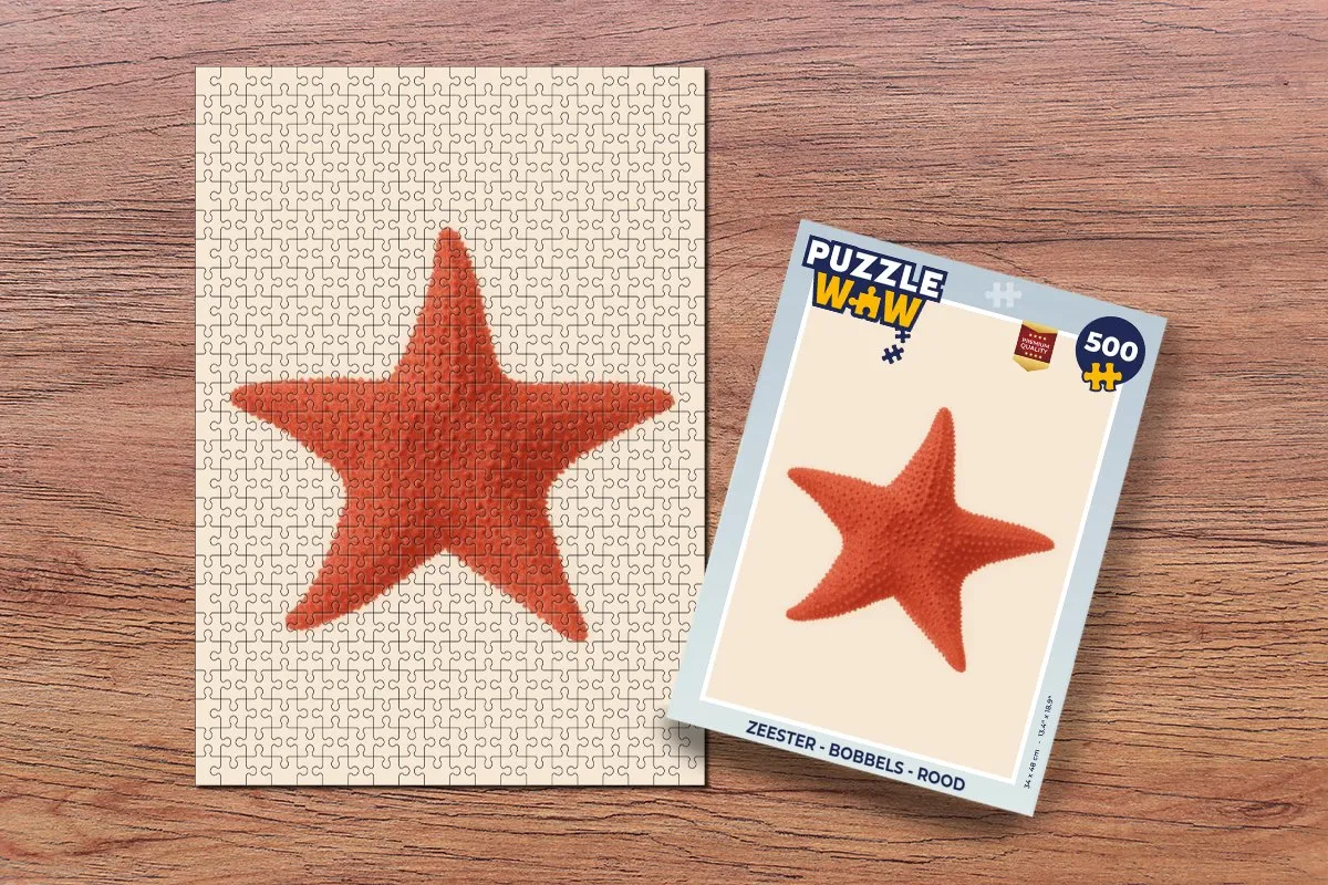 PuzzleWow Zeester Puzzel 500 Stuks - Rood