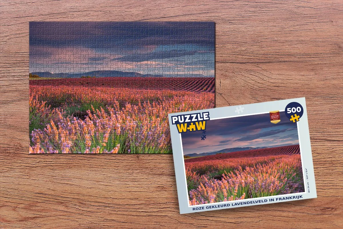 PuzzleWow Frankrijk Lavendel Lucht Legpuzzel 500 Stuks - Multicolor