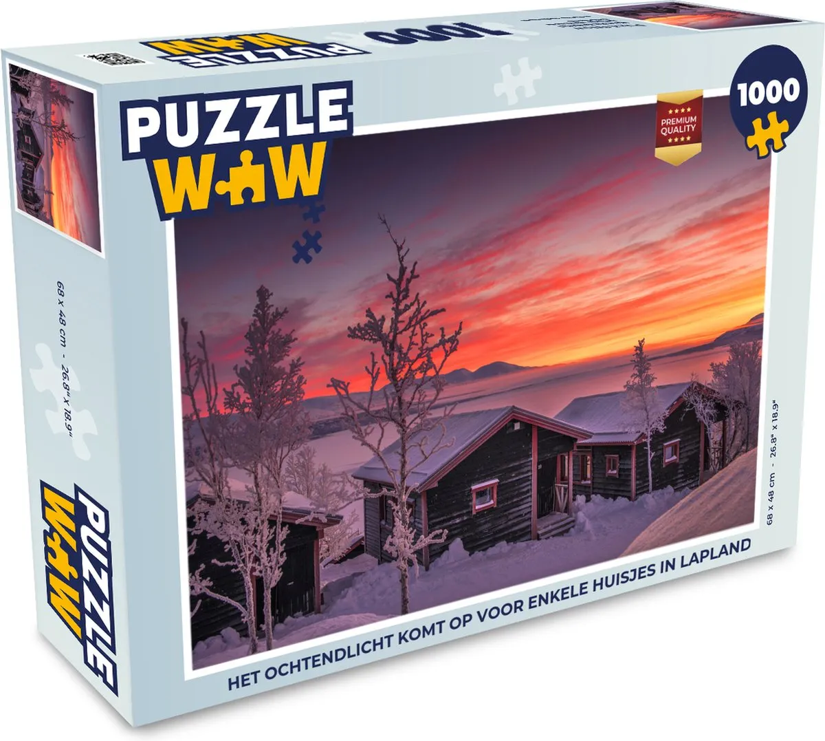 PuzzleWow Legpuzzel Lapland Ochtendlicht 1000 Stuks