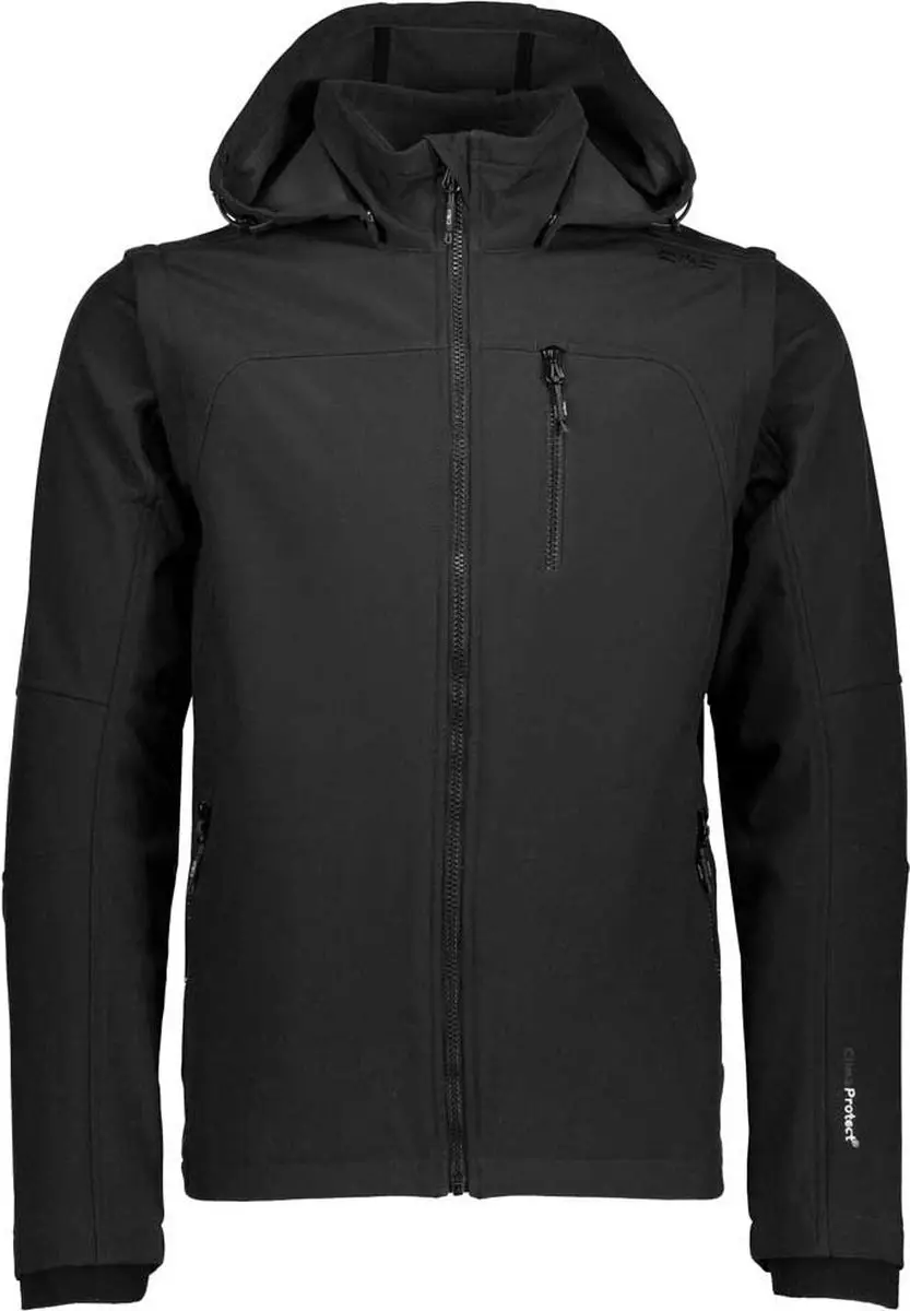 Cmp Snaps Hood With Detechable Sleeves 3a74427n Jasje Zwart M Man