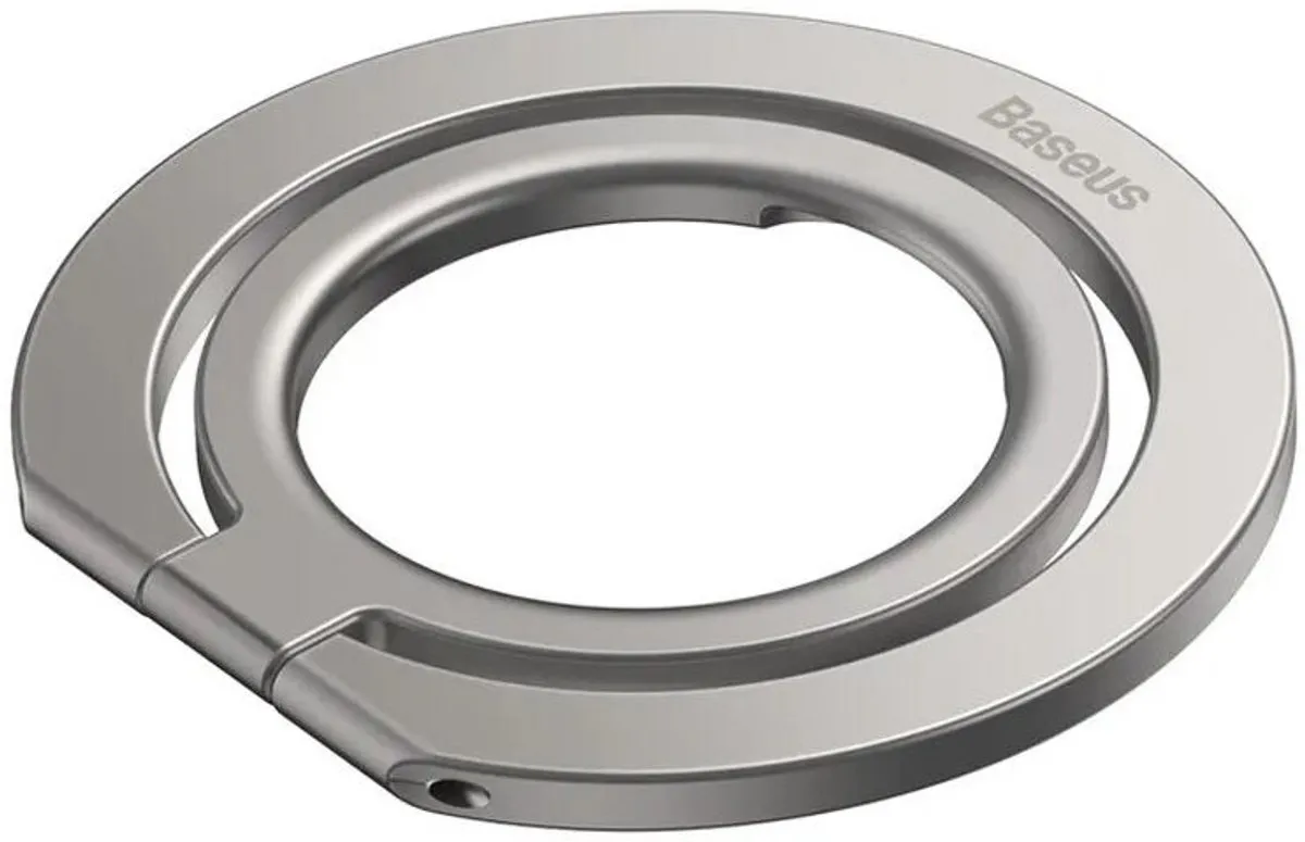 Baseus Halo Series Vouwbare Ringstandaard iPhone 12 - Zilver