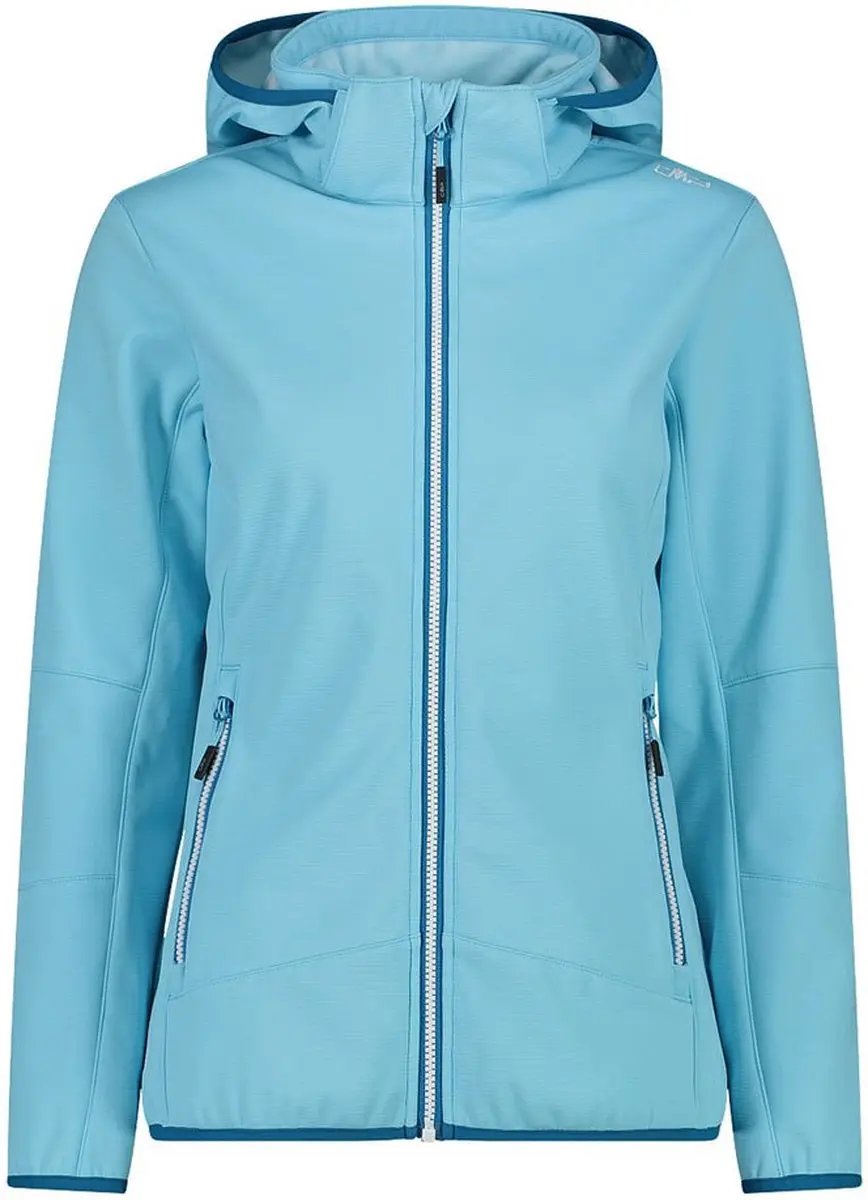 Cmp Zip Hood 32a0456 Softshelljack Blauw S Vrouw