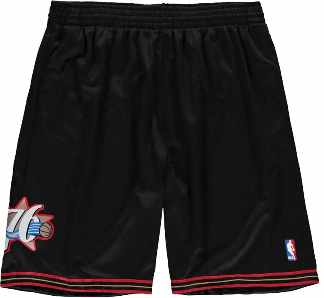 Unisex Sports Shorts Mitchell & Ness Philadelphia 76ERS Black