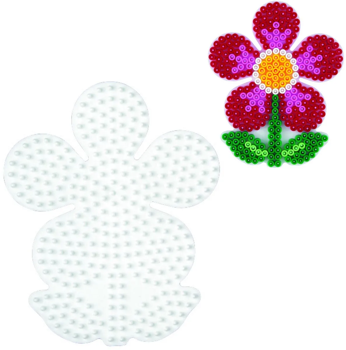 Hama Strijkkralen Grondplaat Bloem Wit