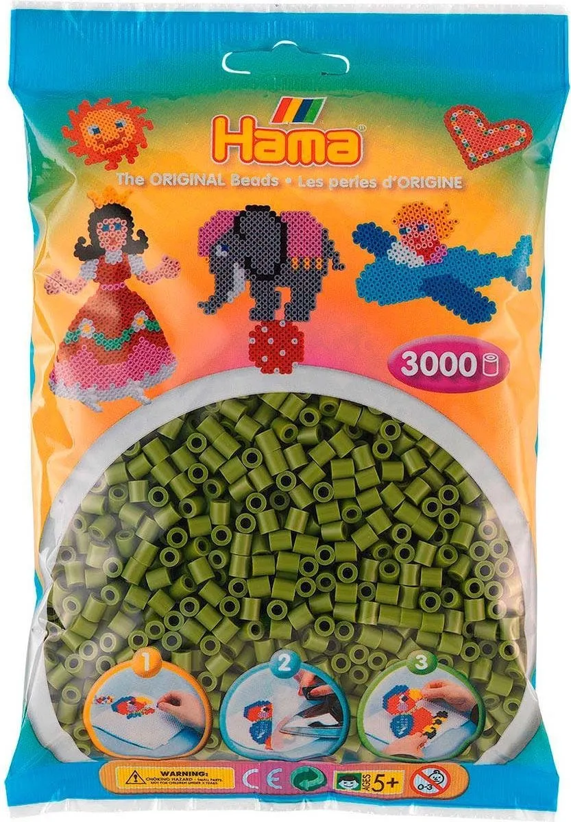 Hama Strijkkralen Olijfgroen