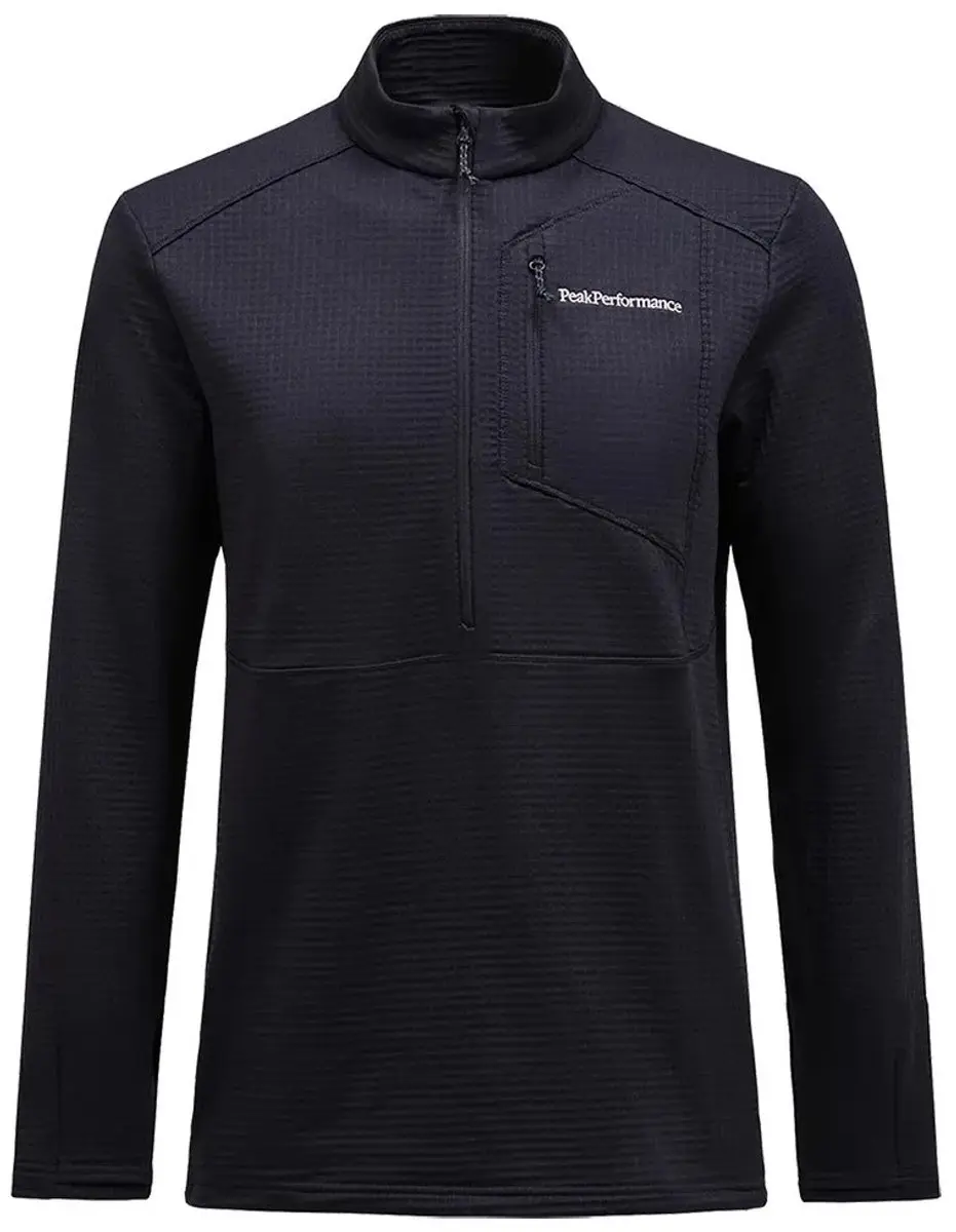 Peak Performance Trail Polartec Fleece Met Halve Rits Zwart S Man