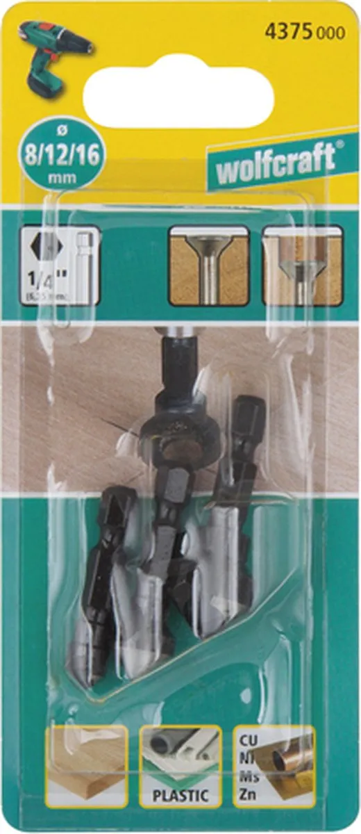 Wolfcraft Dwarsgatverzinkboor Ø8mm - 4370000