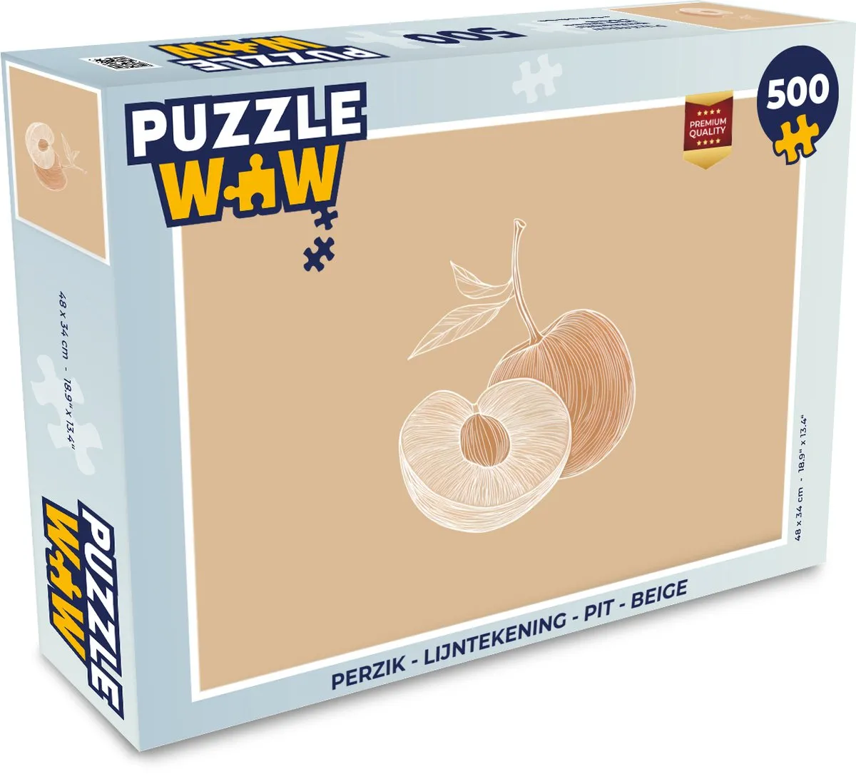 PuzzleWow Perzik Legpuzzel 500 Stuks