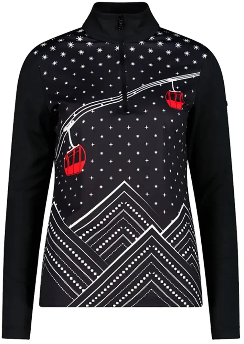 Cmp 35l0496 Sweatshirt Met Halve Rits Zwart M Vrouw