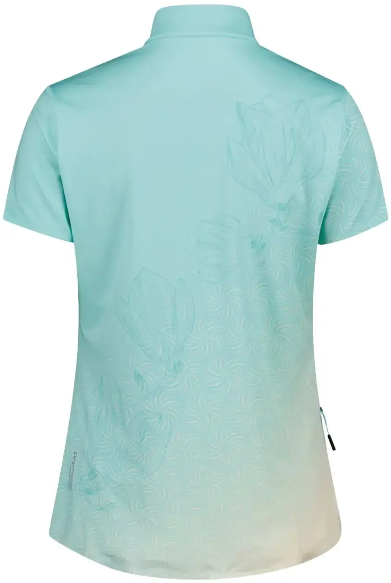 CMP Bloemdruk Damesshirt - Lagoon/Off White - L - afbeelding 2 van 2