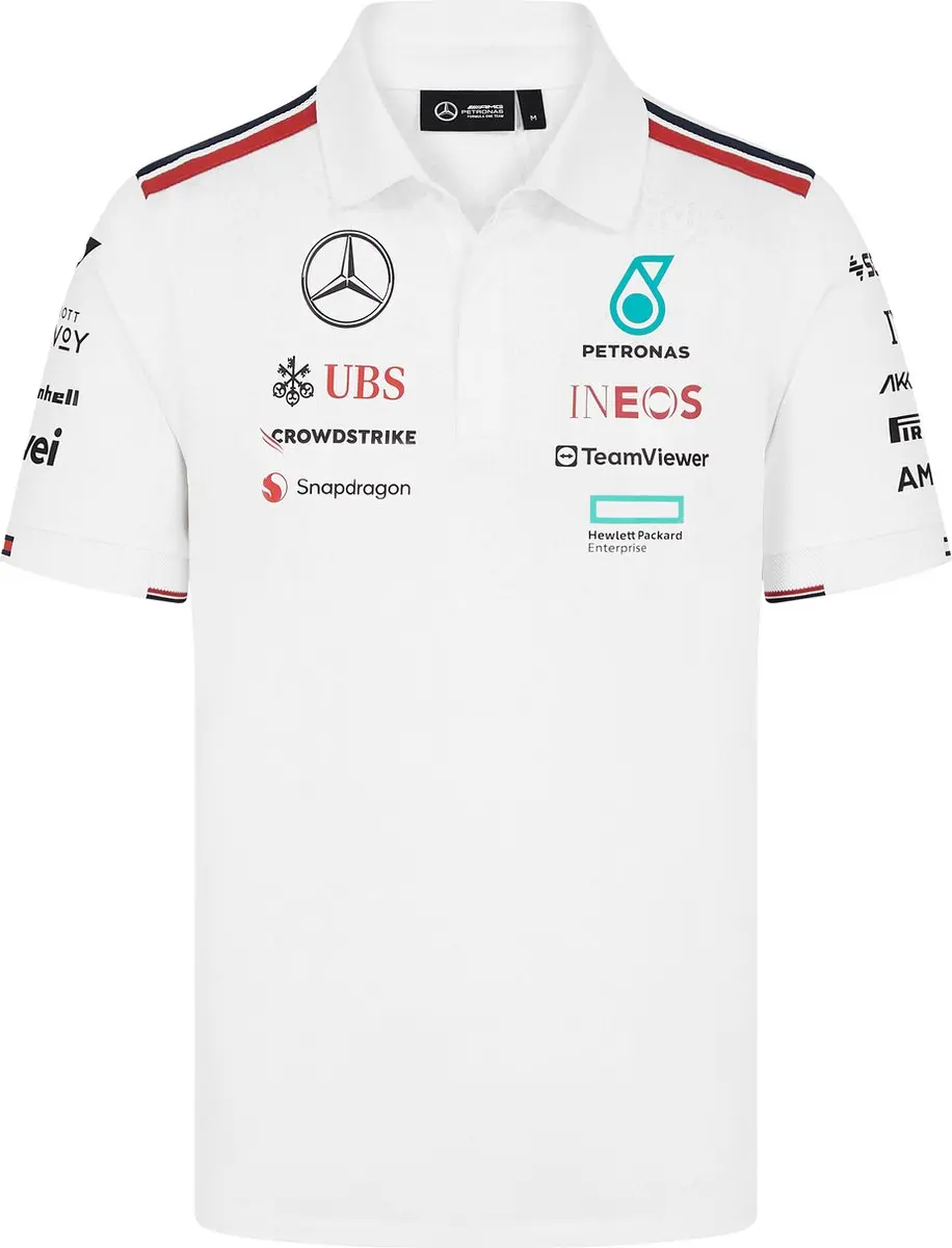 Mercedes Teamline Polo Wit 2024 L