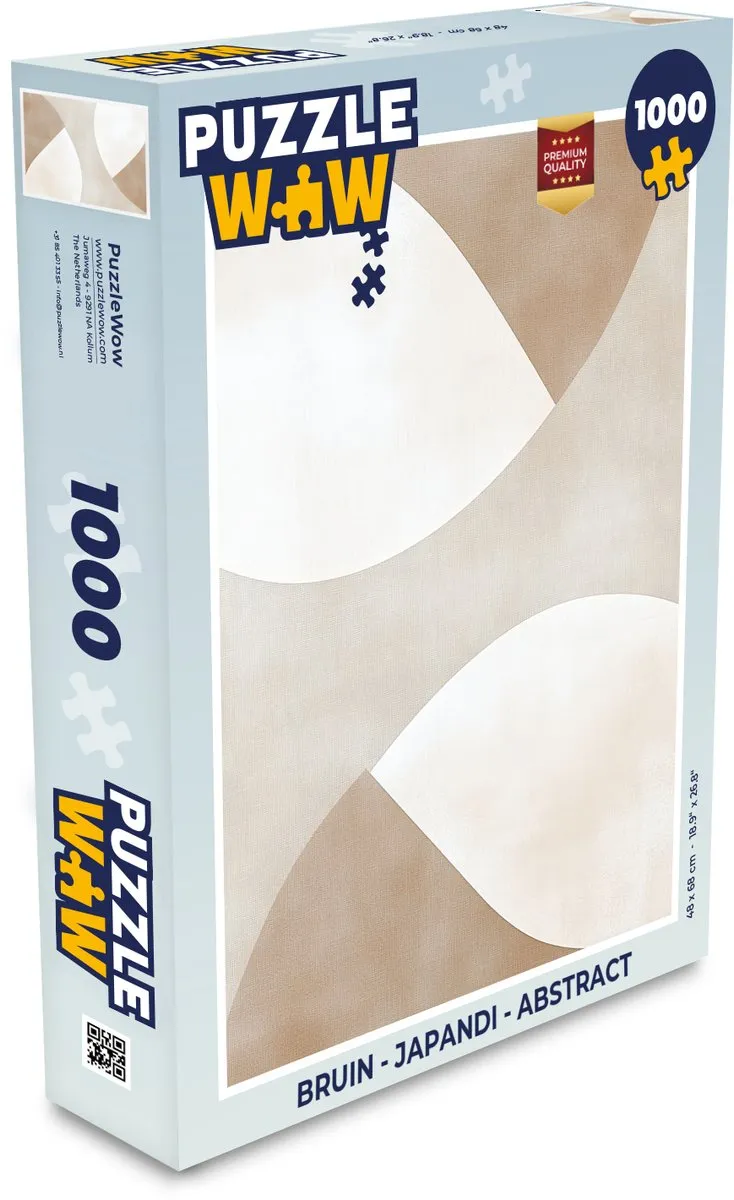PuzzleWow Japandi Abstract Legpuzzel 1000 Stuks