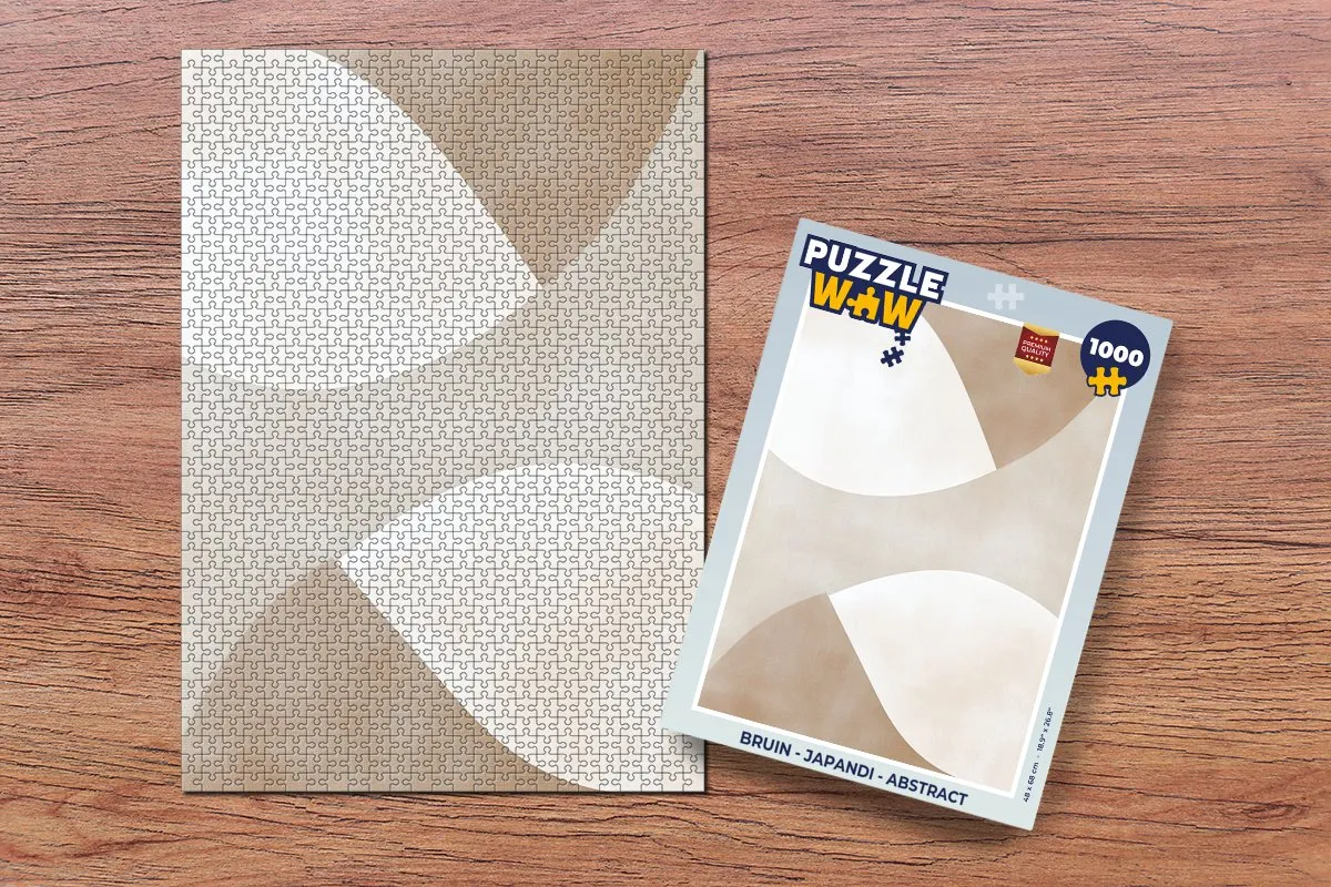 PuzzleWow Japandi Abstract Legpuzzel 1000 Stuks - 1000 Puzzeldelen