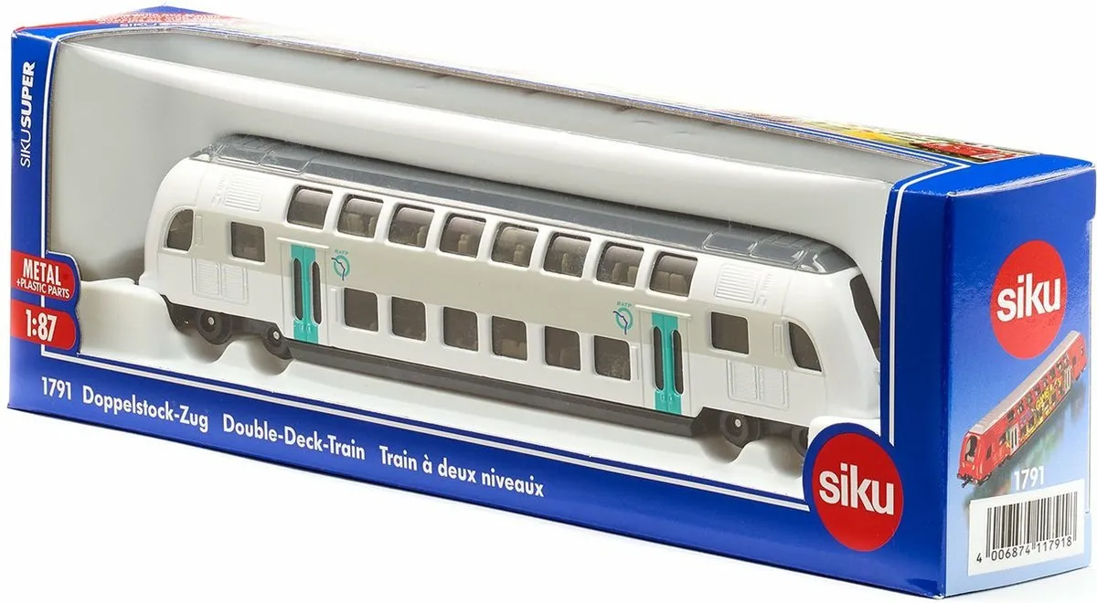 SIKU 1791001 Dubbeldektrein RATP - Schaal 1:87 - Wit