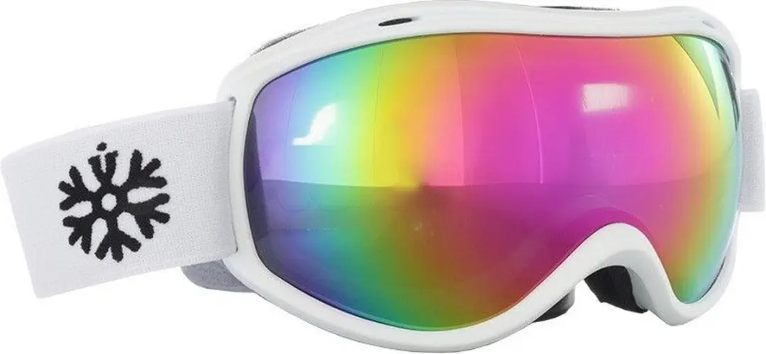 IVOL Skibril Mat Wit met Roze Spiegelglas