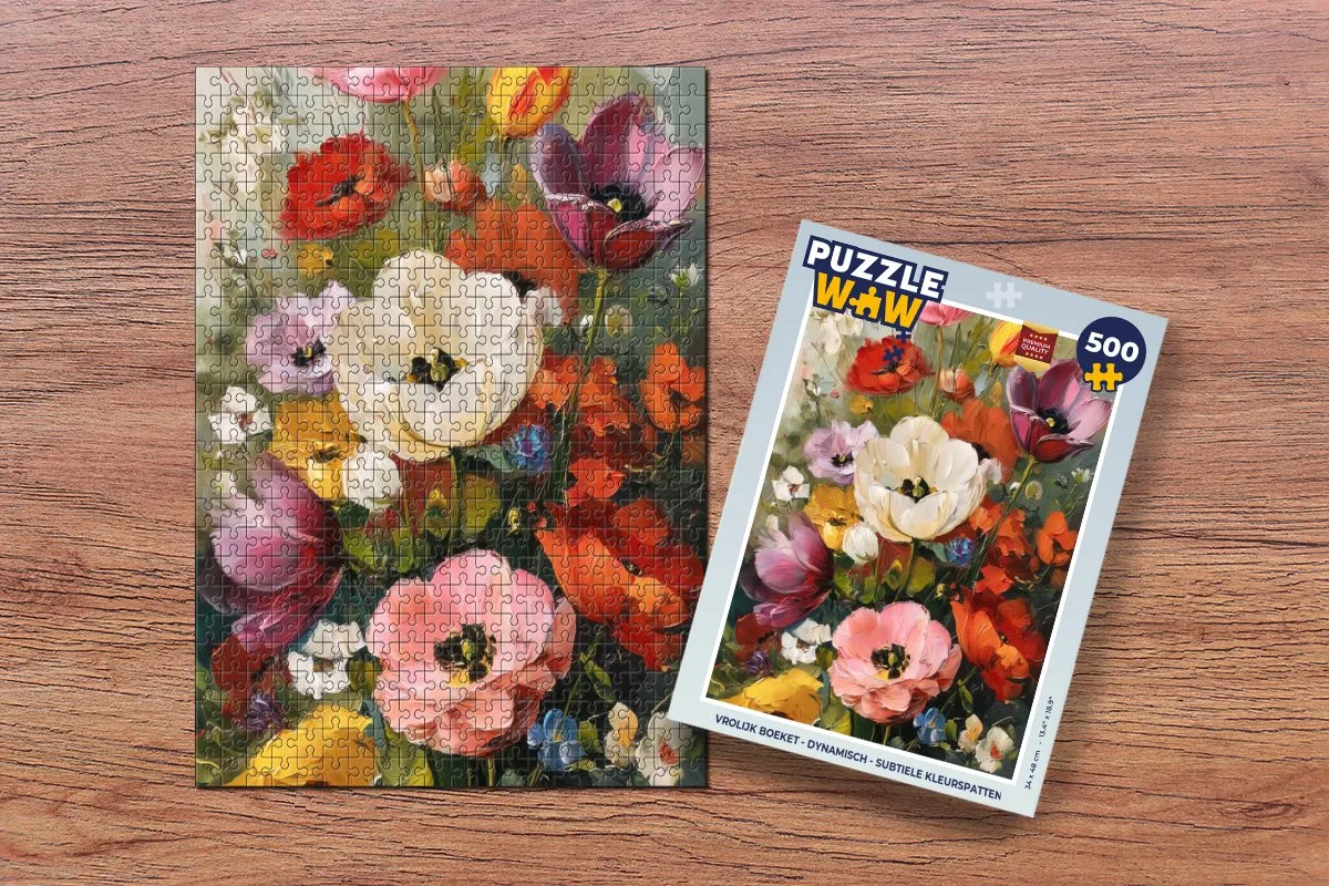 PuzzleWow Vrolijk Boeket Legpuzzel 500 Stuks - MPN 8721414231171