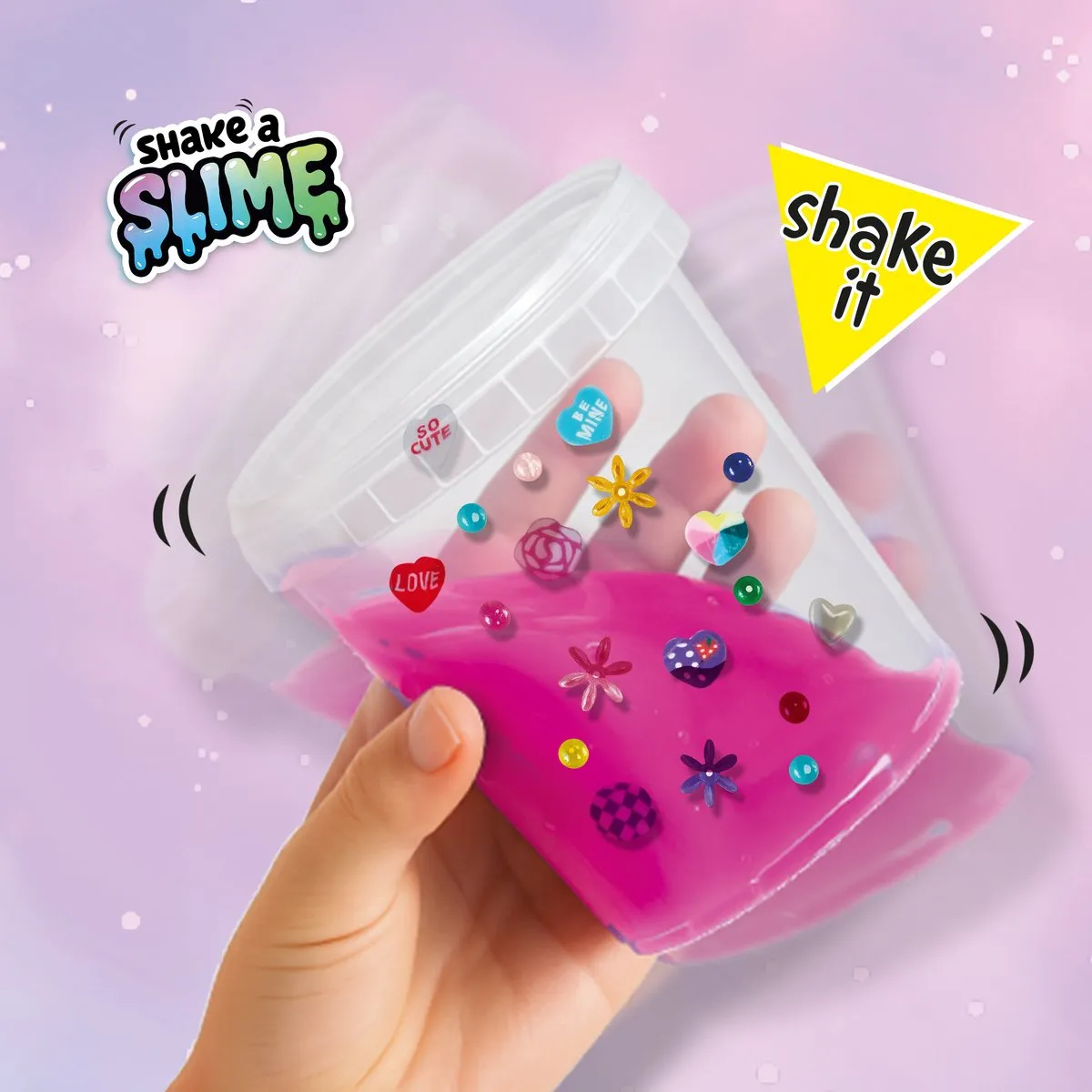 SES Creative Shake a Slime Love Story Neon Roze - 200g
