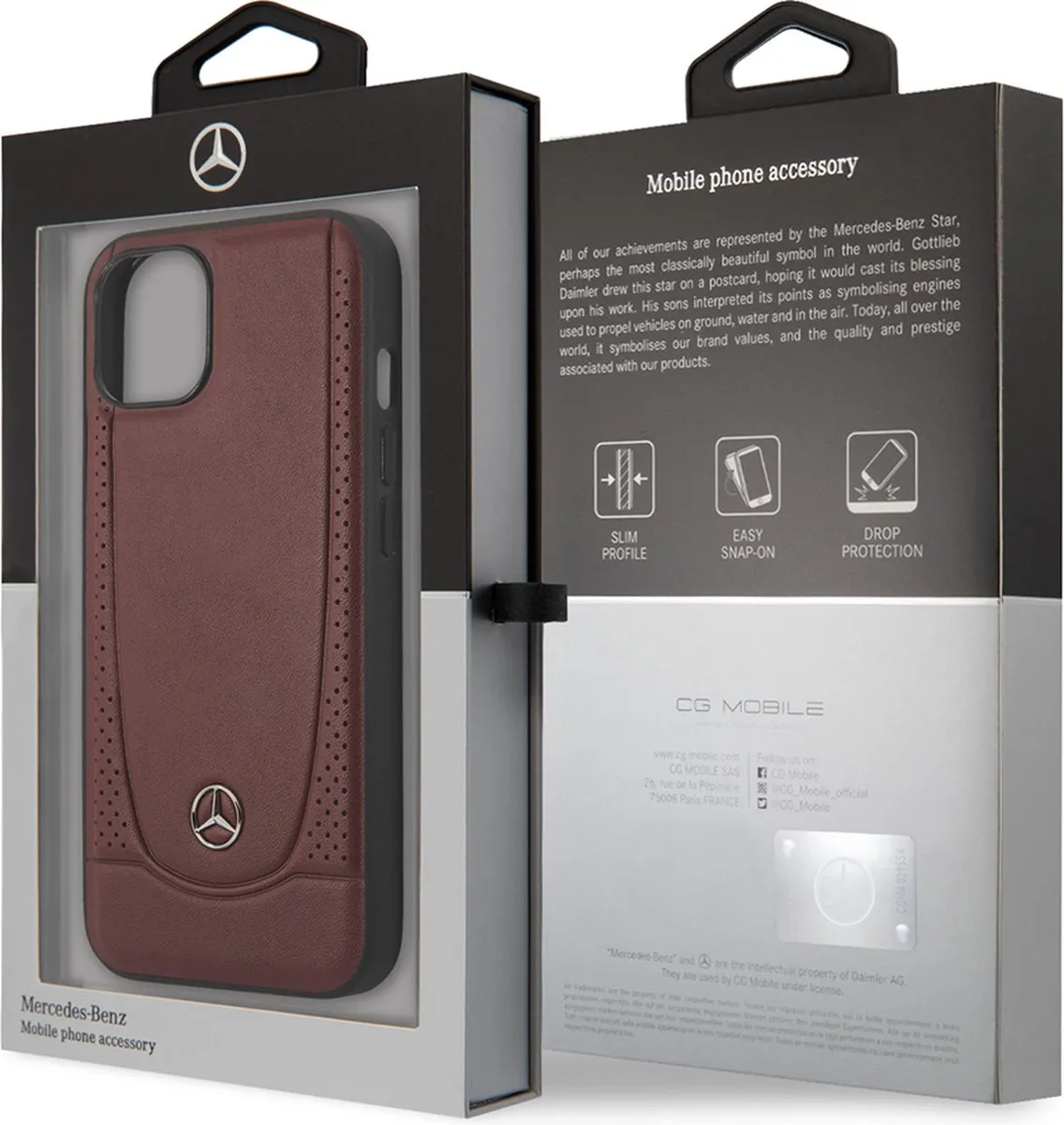 Mercedes-Benz iPhone 14 Plus Hoesje - Effen Rood