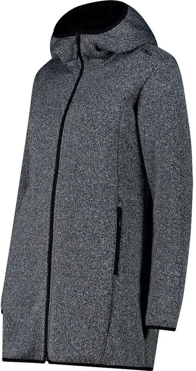 CMP Dames Parka met Vaste Capuchon - Aluminium/Black - afbeelding 3 van 3