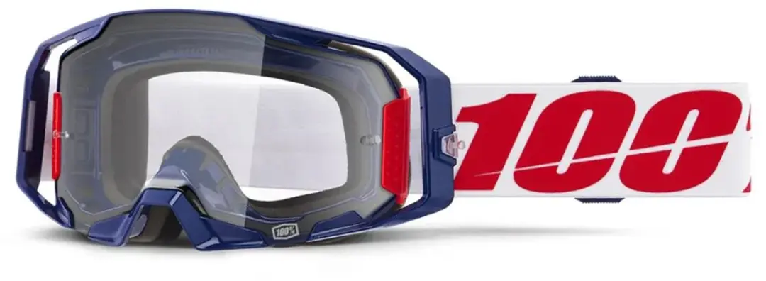 100percent Armatic Off-road Bril - Blauw, Clear Lens - afbeelding 2 van 2