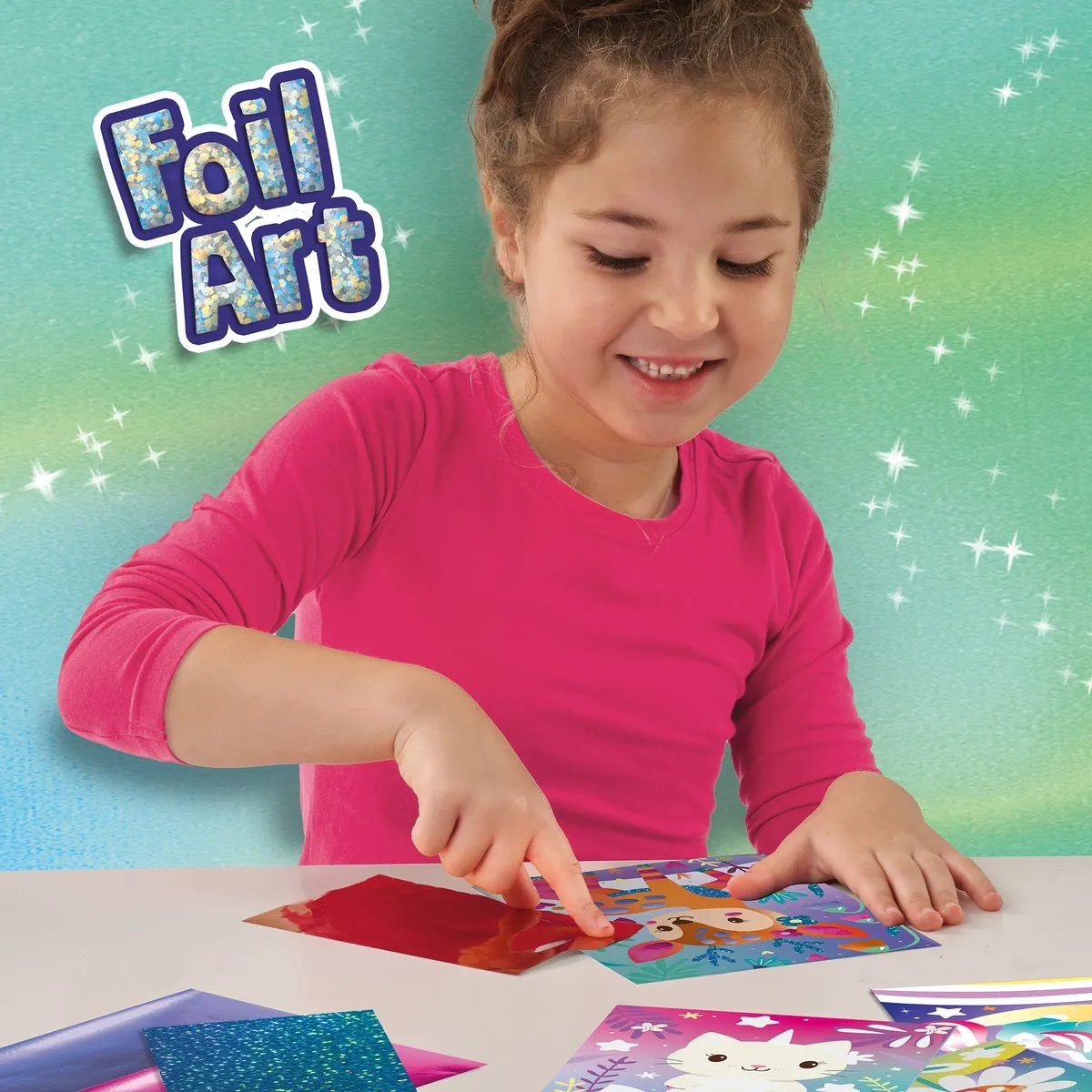 SES Creative Foil Art Schemerige Sprookjes - 4 Metallic Folies & 6 Kaarten