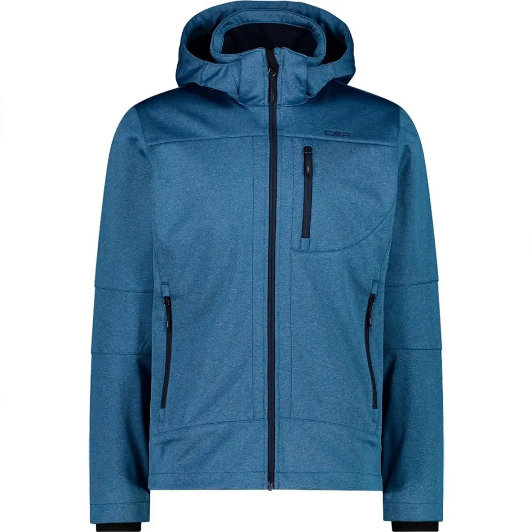 Cmp Zip Hood 3a01787n-m Softshelljack Blauw L Man