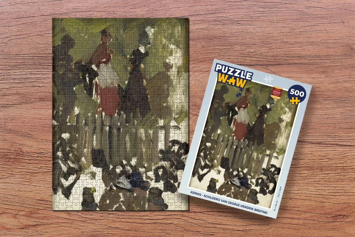 PuzzleWow Breitner Kermis Legpuzzel 500 Stuks - Multicolor