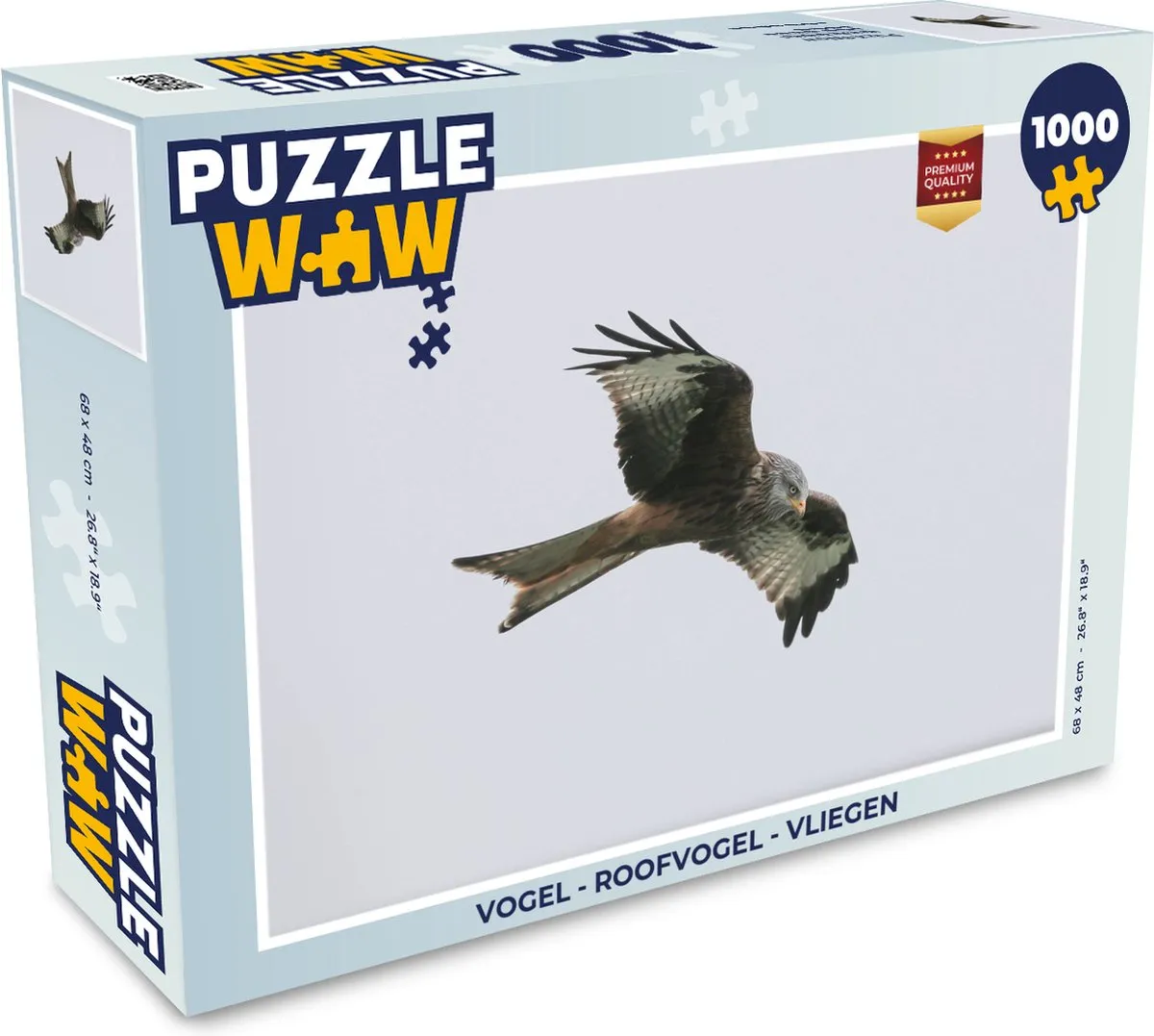 PuzzleWow Roofvogel Legpuzzel 1000 Stuks - Multicolor