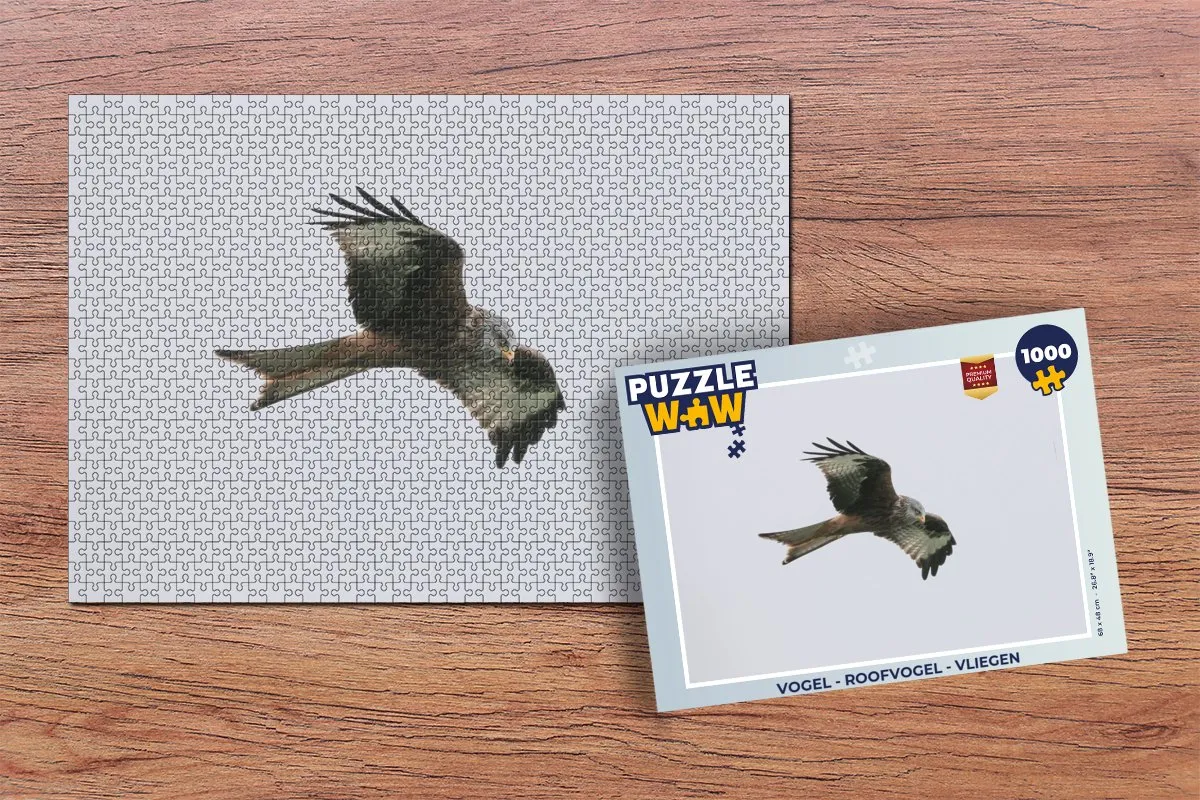 PuzzleWow Roofvogel Legpuzzel 1000 Stuks - Multicolor