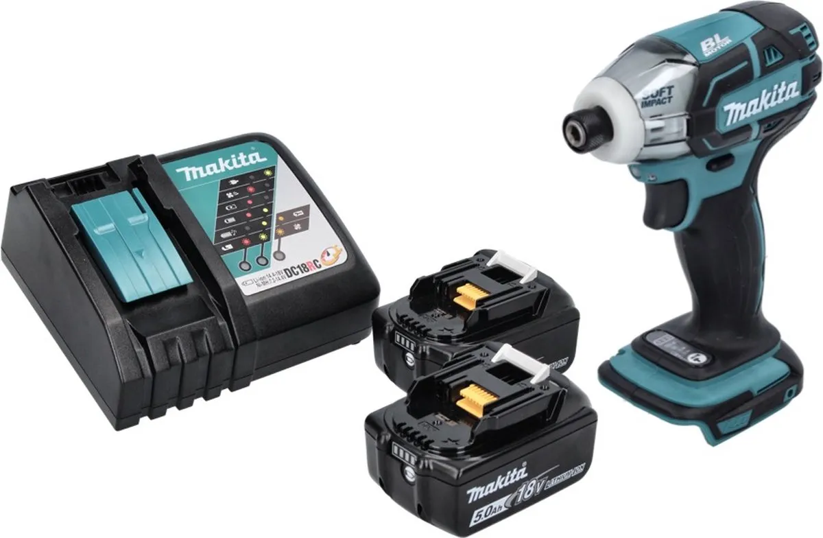 Makita DTS 141 RT Accu-Impulsschroevendraaier 18V 40Nm - 2x 5.0Ah + Lader