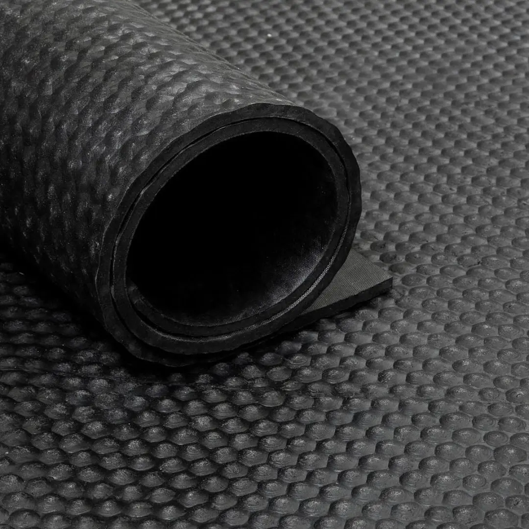 Rubber loper / rubbermat op rol Hamerslag 6mm