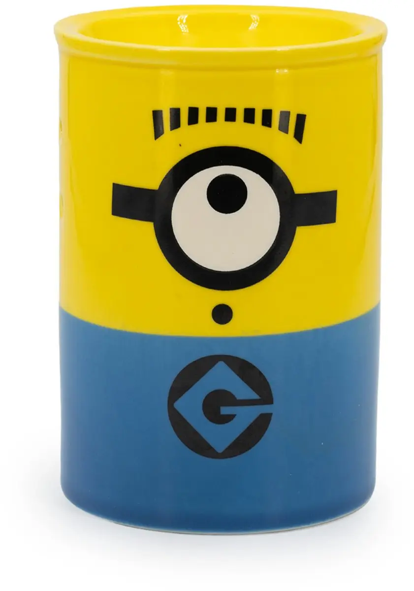 Minions Theelicht-geurbrander-met-Carl-figuur-geel-blauw