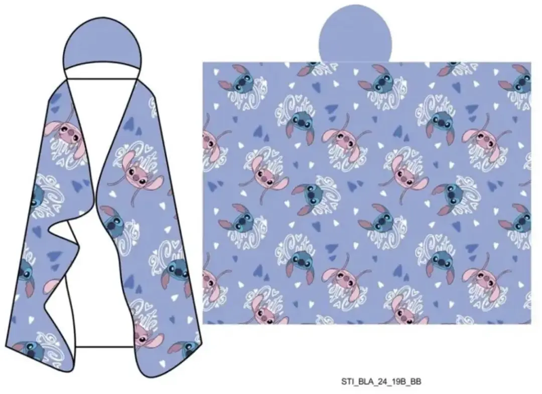 Lilo & Stitch Fleece Deken met Capuchon 120x150cm - afbeelding 6 van 6