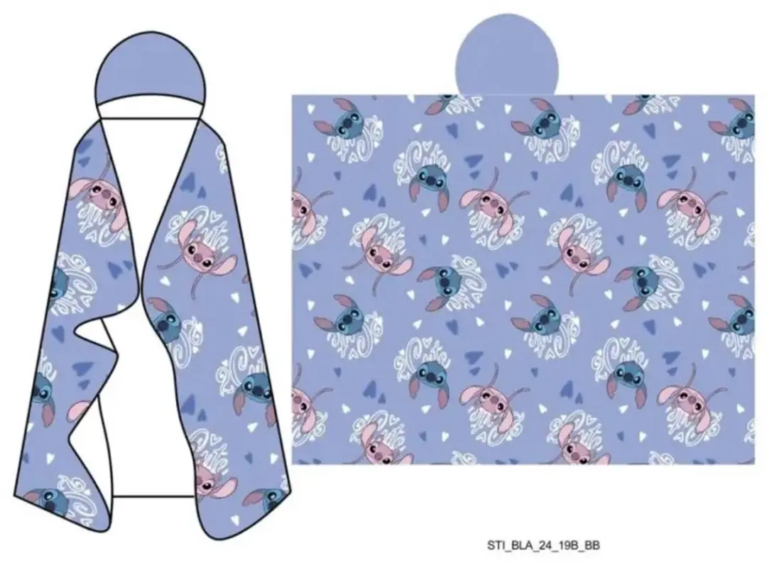 Lilo & Stitch Fleece Deken met Capuchon 120x150cm - afbeelding 5 van 6