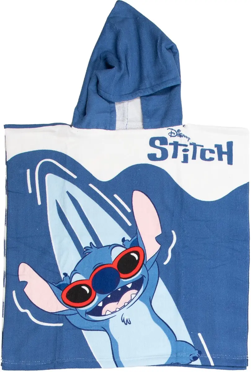Lilo & Stitch Poncho - Blauw/Wit - 55 x 110 cm - afbeelding 2 van 6
